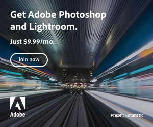 affiliate banner image of Adobe Lightroom And Photoshop Package Advertisment